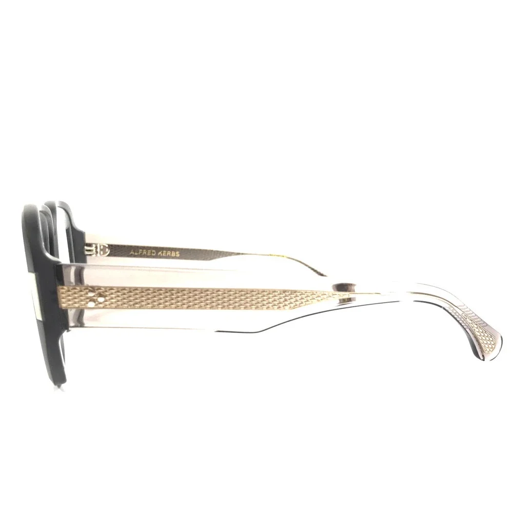 Alfred Kerbs Eyeglasses Frames CARI GY Clear Dark Gray Silver Square 55-17-141